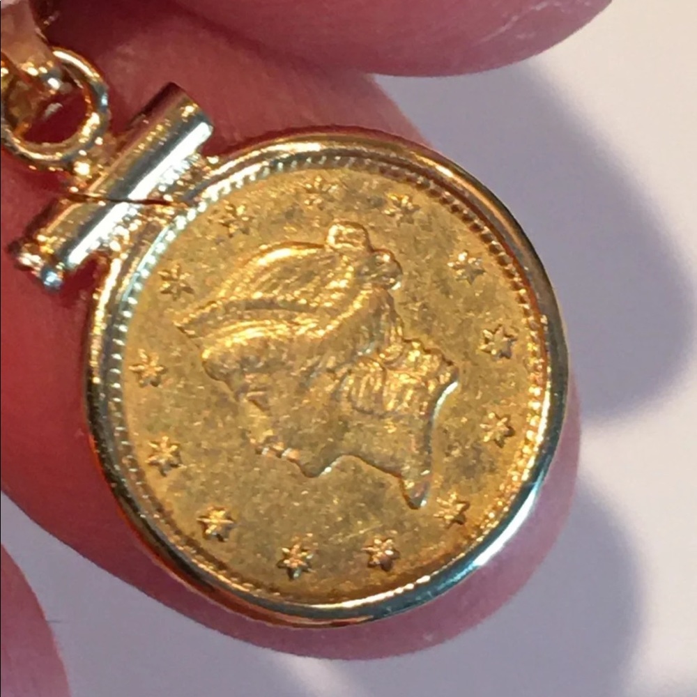 14K  1853 GOLD COIN PENDANT